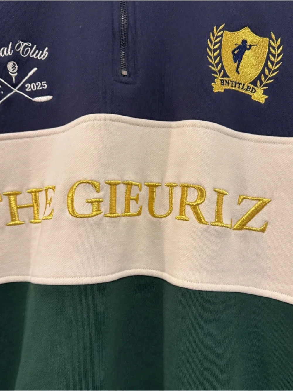 Entitled Housewife She Gone Inc The GieurIz Colorblock 1/4 zip Sweatshirt XXL - Picture 3 of 11